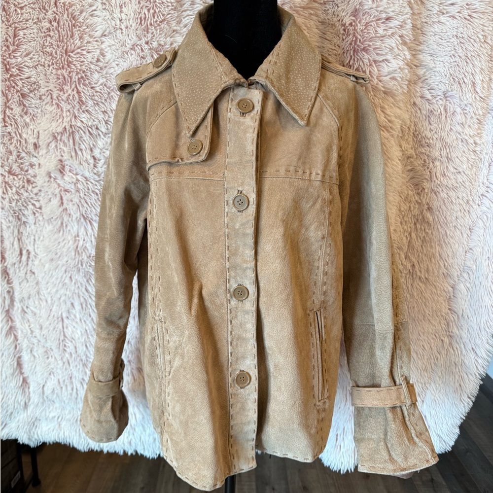 TeX by Max Azria Real Leather Brown Jacket